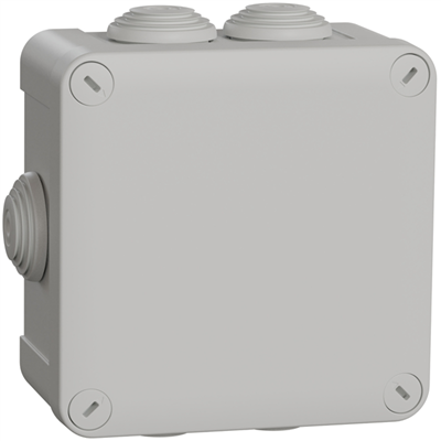 Boîte de dérivation en saillie Schneider Mureva Box étanche IP55 - 7 entrées de câble de 25 mm - 105x105x55 mm