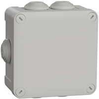 Boîte de dérivation en saillie Schneider Mureva Box étanche IP55 - 7 entrées de câble de 25 mm - 105x105x55 mm