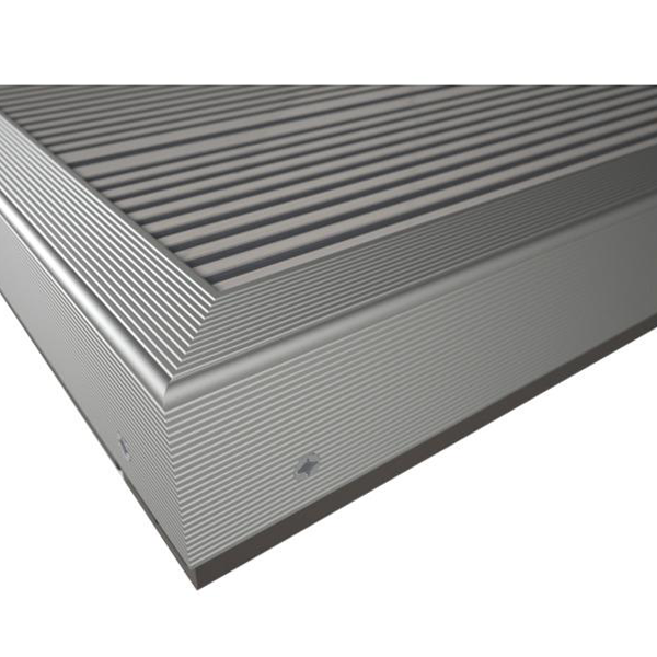 Profilé de finition en L - Aluminium Argent - pour terrasse composite - 42 x 50 MM - Long. 4,5 M