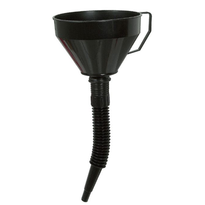 Entonnoir en plastique pour transfert de liquides avec filtre tuyau flexible et poignée - diamètre 160,0 MM