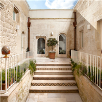 Carrelage extérieur en grès cérame effet pierre - Pietra Di Lecce version Grip - 50,0 cm x 50,0 cm - ép.9,00 mm