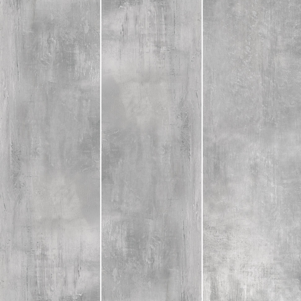 Plinthe de carrelage de sol intérieur effet bois Shabby Wood - grès cérame émaillé Grigio - 60 CM x 7,5 CM