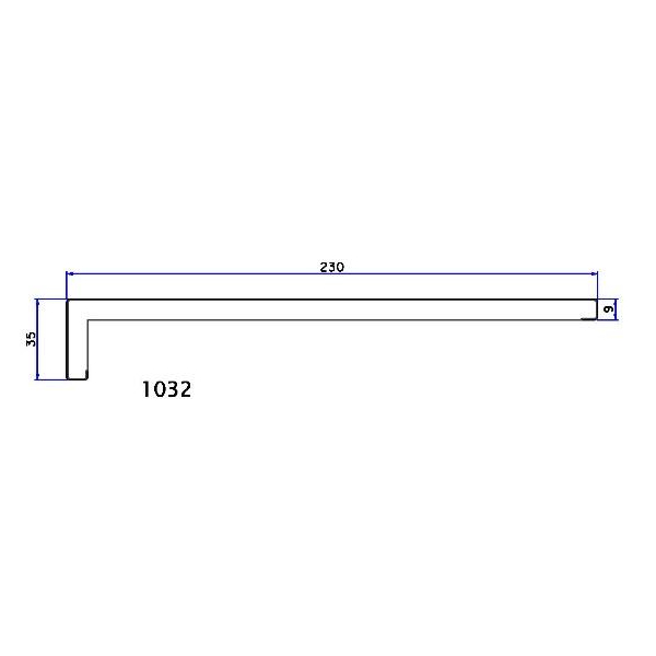 Planche de rive PVC équerre à clouer - Blanc  - 4,0 m x 230,00 MM - ép. 9 mm