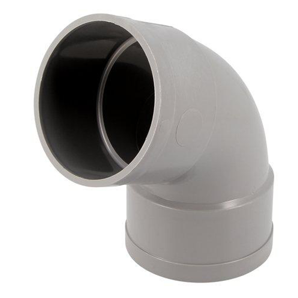 Coude PVC à coller Femelle - Femelle 67° Diamètre 80 mm coloris gris