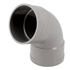 Coude PVC à coller Femelle - Femelle 67° Diamètre 80 mm coloris gris