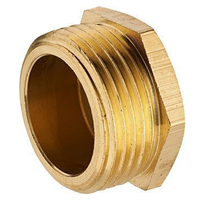 Bouchon laiton à visser mâle filetage 1/2 " - 15/21 mm Noyon et Thiebault - Sachet de 2