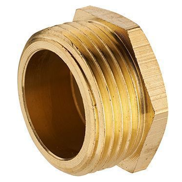 Bouchon laiton à visser mâle filetage 1/2 " - 15/21 mm Noyon et Thiebault - Sachet de 2