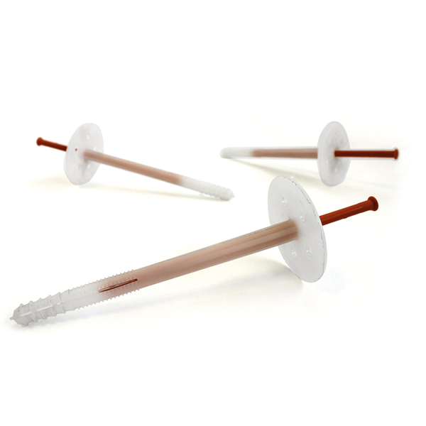 Cheville d'isolation à frapper ISO Spit avec clou plastique pour PSE et ITE - 10x155mm - 200 pièces