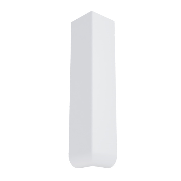 Angle extérieur 90° pour planche de rive Rivecel Bullnose B22 à profil arrondi - Blanc - Hauteur 250,00 MM