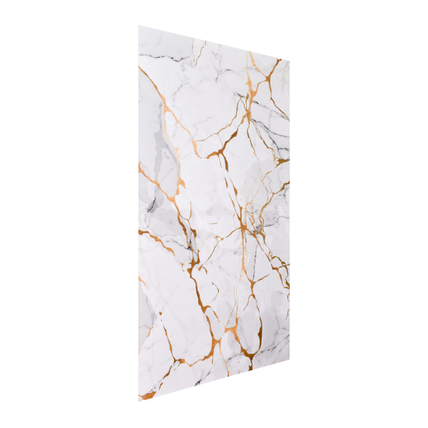 Panneau mural effet marbre étanche - 250 x 100 cm - Gold - ép. 3 mm