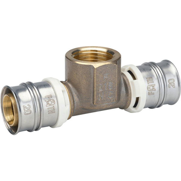 Té femelle 26-1/2"-26 Laiton sans plomb Pour système multicouche XS *8292674201*