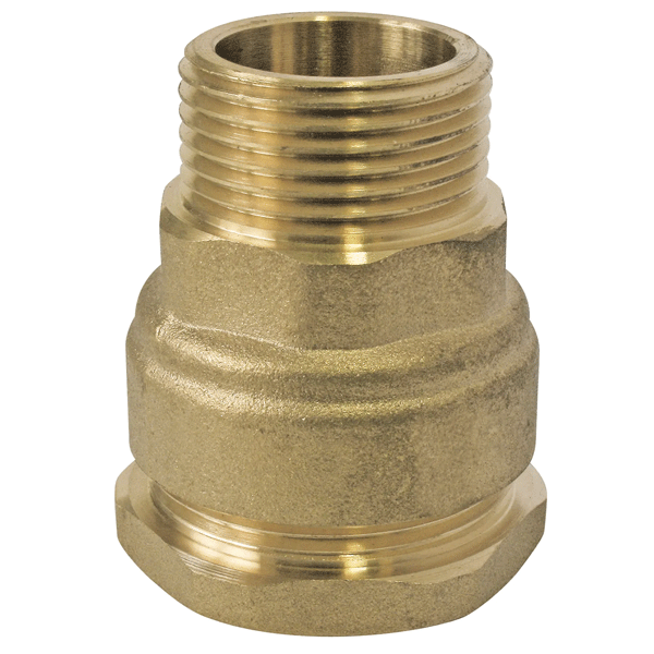 Raccord PE droit en laiton à sortie mâle 1/2" pour tuyau Ø 25 mm