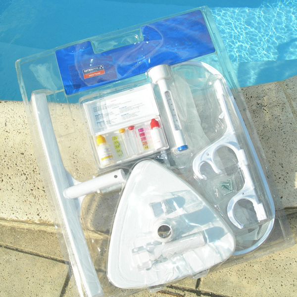 Kit d'accessoires de nettoyage pour piscine avec trousse d'analyse et thermomètre - Astralpool