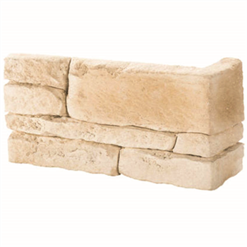 Chaine d'angle en pierre reconstituée pour parement mural Rocky Mountain Ton naturel - Longueur 31 cm x Largeur 10 cm - Hauteur 7.5 - 15 cm - Ép. 2 - 4 cm