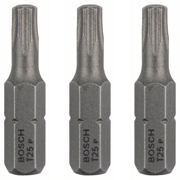 Embout de vissage Bosch extra-dure 6 pans 1/4" Torx T25 longueur 25 mm lot de 3