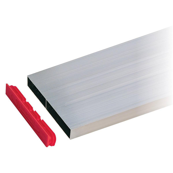 Règle de maçon en aluminium Taliaplast - section rectangulaire de 100 x 18 mm - longueur 4,00 M