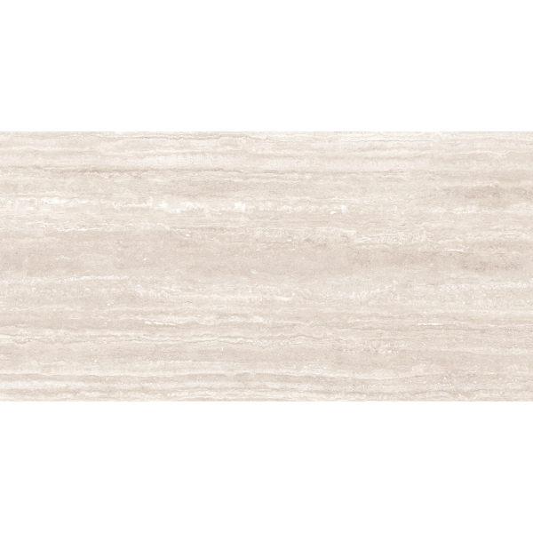 Carrelage effet pierre naturelle de travertin pour sol et mur R9 - Realstone Travertino Vein Bianco rectifié - 150 x 75 cm - ép. 9 mm