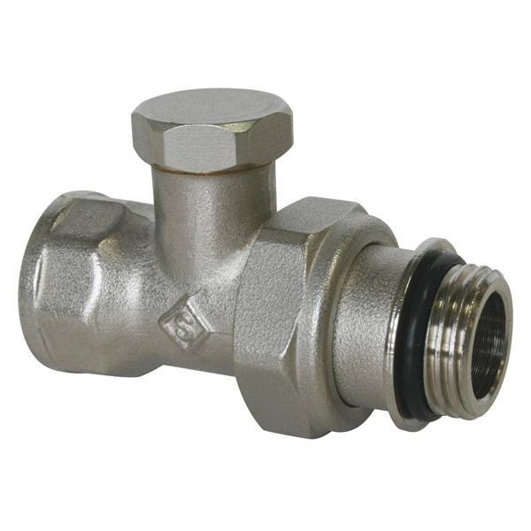 Té de réglage nickelé à visser femelle 1/2 auto-étanche