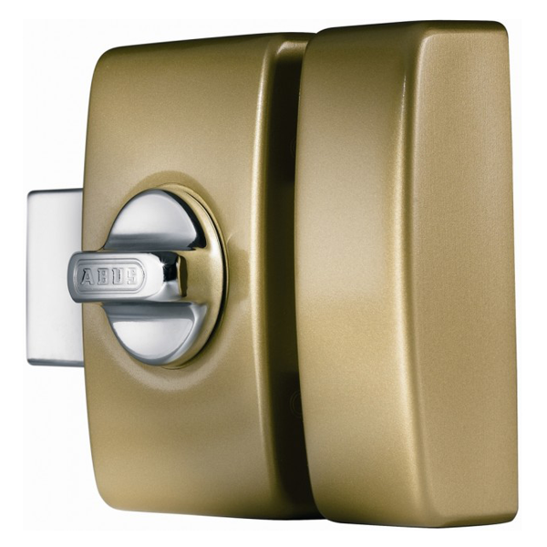 Verrou de porte sans vis apparentes - bouton et cylindre C83 40 mm - Styl' Abus Bronze - avec 4 clés et carte code