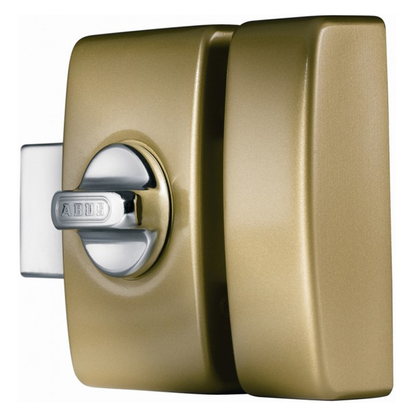Verrou de porte sans vis apparentes - bouton et cylindre C83 45 mm - Styl' Abus Bronze - avec 4 clés et carte code