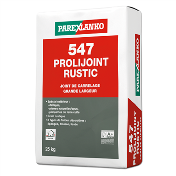 Joint carrelage PROLIJOINT RUSTIC 547 - joint grande largeur de 6 à 50 mm - Sac de 25,0 KG - Pierre
