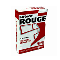 Plâtre fin pour briquetage et enduisage des cloisons - prise longue - Lutèce Rouge - sac de 25 kg