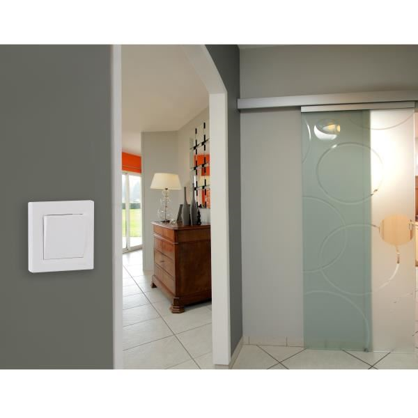 Interrupteur va-et-vient Schneider Asfora complet - à encastrer - blanc brillant - 10 A - 230 V - lot de 5