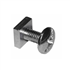 Boulon de gouttière tête cylindrique bombée et écrou carré 6 x 14 mm - Acier zingué - Boîte de 50