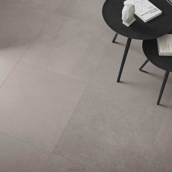 Carrelage intérieur effet pierre en grès cérame émaillé - Feliz Edilis - 45,0 CM x 45,0 CM - ép.8,50 MM - Gris