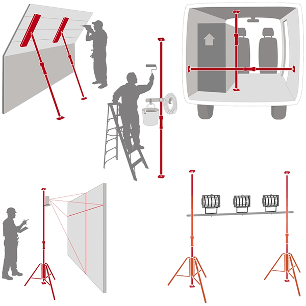 Etai extensible Piher de 200 à 375 cm charge maximale 300 kg