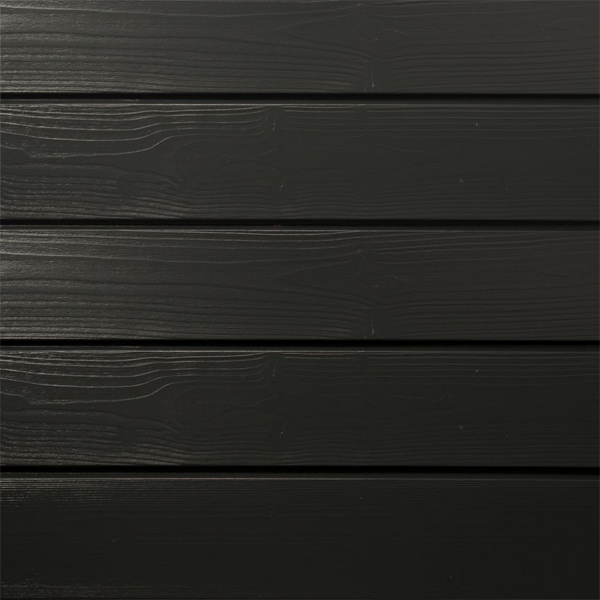 Bardage bois peint en Sapin du Nord de classe 3.1 - Extra Silverwood - Profil Line - 20,00 mm x 125,00 mm - Long. 4,15 m - Coloris Noir onyx