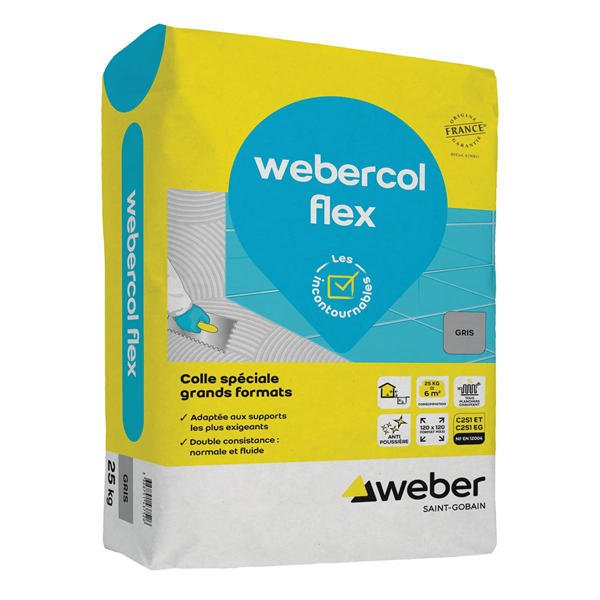 WEBERCOL FLEX GRIS 25KG