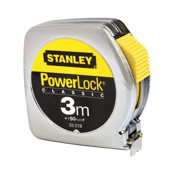 Mètre mesure à ruban Stanley PowerLock Classic métal 3 mètres x 12.7mm