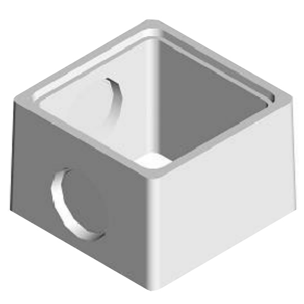 Rehausse en béton pour boîte pluviale à emboîtement RP40 de dimensions intérieures 40x40 CM - hauteur 34 CM