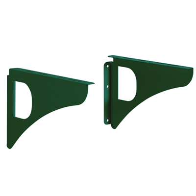 Équerres murales Decayeux pour boite aux lettres - 300 x 30 x 250 mm - Acier vert - Lot de 2