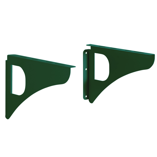 Équerres murales Decayeux pour boite aux lettres - 300 x 30 x 250 mm - Acier vert - Lot de 2