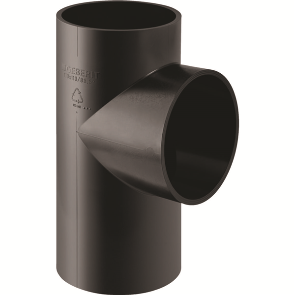 Embranchement 88,5° Geberit PE: d=90mm, d1=63mm