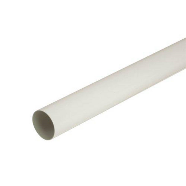 Tube de descente de gouttière rond Nicoll TD80 en Techtan Blanc - diamètre 80 MM - longueur 2 M