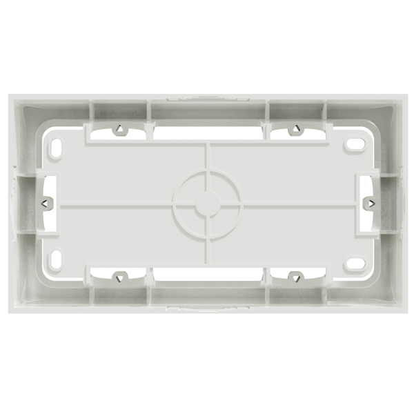 Boîte de montage double en saillie Schneider Odace Styl pour 2 postes - blanc brillant RAL 9003
