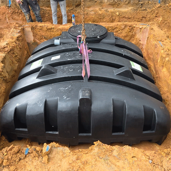 Cuve plate de récupération des eaux de pluie avec filtration - Pack'Eau PLSPK - Capacité 3000,0 ltr