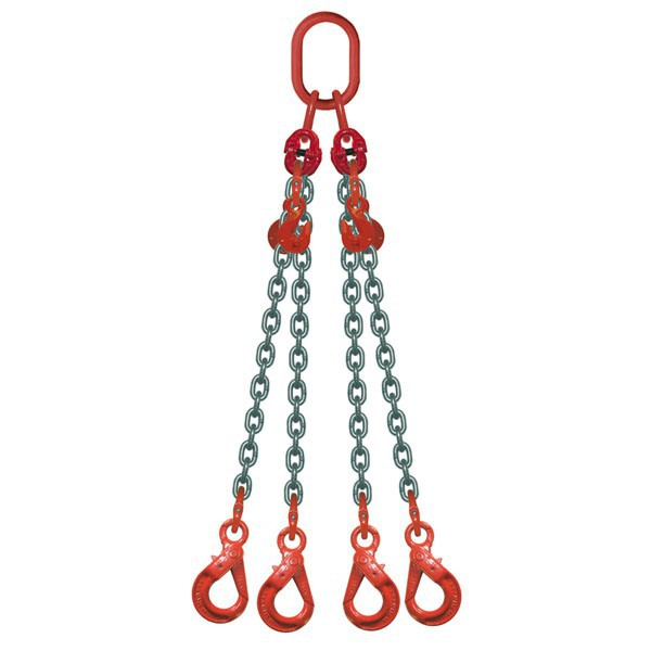 Elingue chaîne réglable 4 brins Levac crochets à verrouillage automatique CMU 11200 kg 5 m