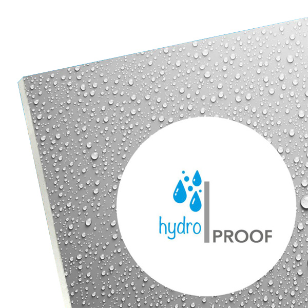 Plaque de plâtre hydrofuge renforcée pour douche à l'italienne et à jet - Knauf HydroProof BA13 - 2,60 M x 1,20 M