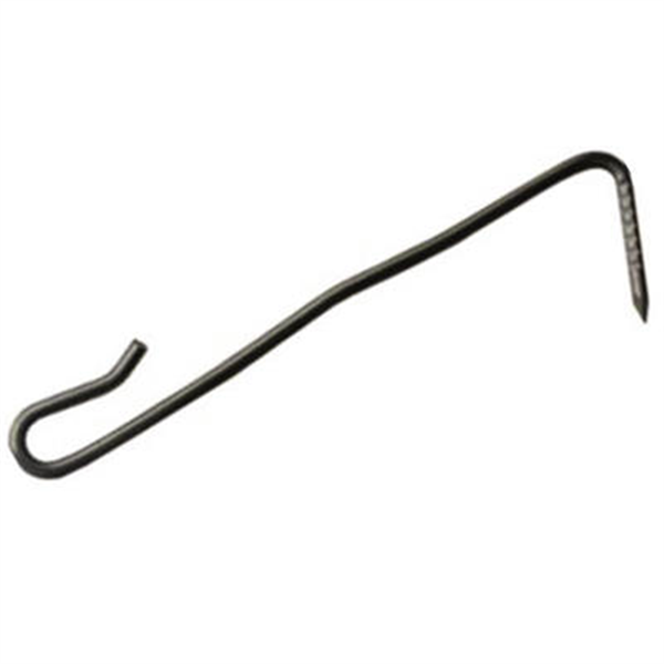 Crochet clair pointe pour ardoise inox 17%  Force 9 - Talon standard 4 mm - longueur 12 cm