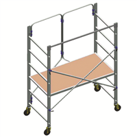 Échafaudage roulant châssis pliable Aluxis Mini 87 - 2,90 m - Montage rapide - Aluminium - Altrad