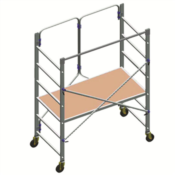 Échafaudage roulant châssis pliable Aluxis Mini 87 - 2,90 m - Montage rapide - Aluminium - Altrad
