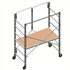 Échafaudage roulant châssis pliable Aluxis Mini 87 - 2,90 m - Montage rapide - Aluminium - Altrad