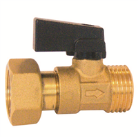 Mini-vanne pour collecteur avec raccord male 1/2" - écrou tournant 1/2