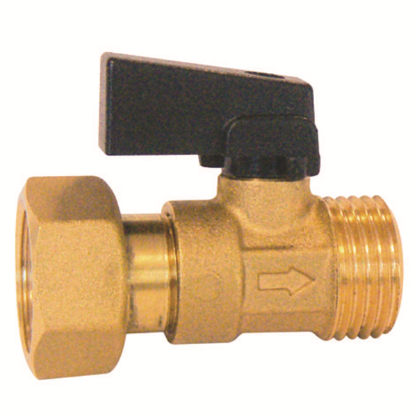 Mini-vanne pour collecteur avec raccord male 1/2" - écrou tournant 1/2