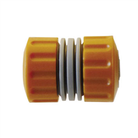 Raccord réparateur plastique pour tuyau d'arrosage Fitt - Diamètre 19 mm - Bi-matière - Noir