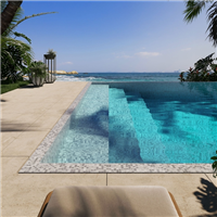 Mosaïque pour piscine en émaux de verre Gemma - Carreau de 2,5 x 2,5 cm - Trame de 49,5 x 31,2 cm - Galena